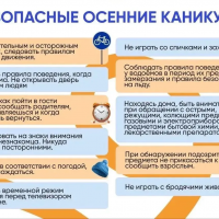 Безопасные осенние каникулы: памятка для детей и родителей